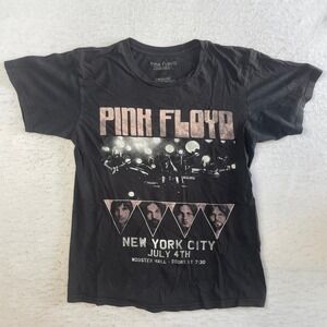 Pink Floyd Graphic T-Shirt Mens Large Black New York City July 4th Rock Band Tee
